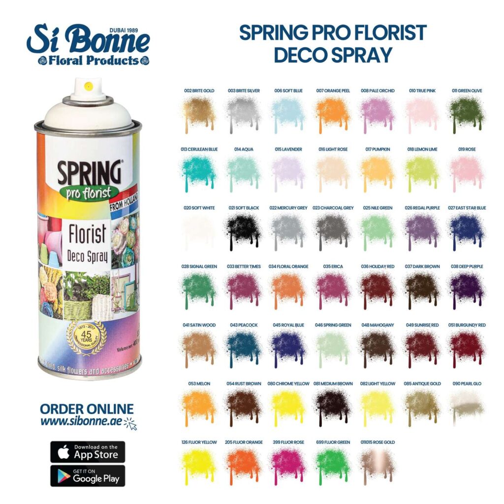 SPRING DECO SPRAY - COLORED - Si Bonne LLC